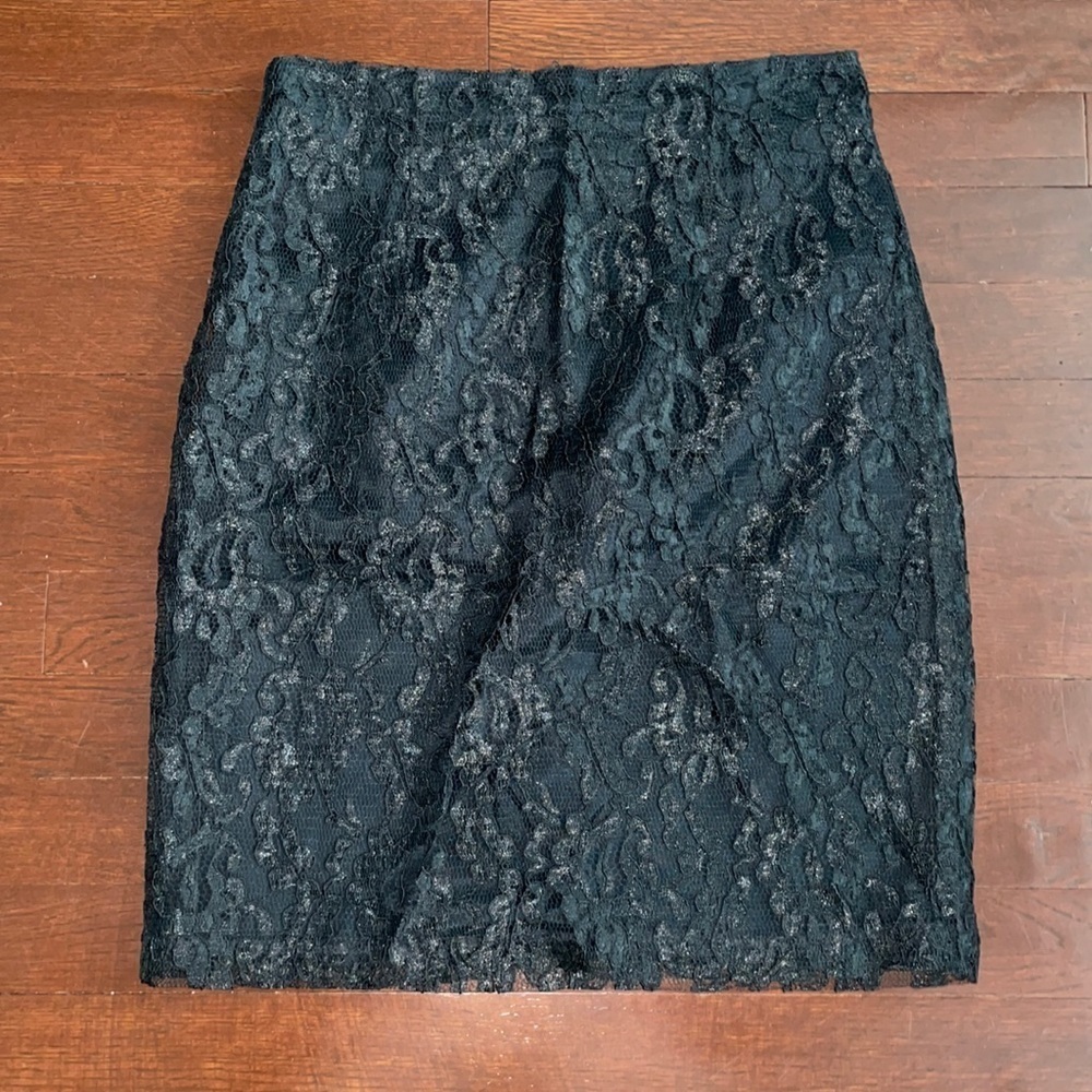Women's Cline and Co. Lace Zipper Pencil Business Work Skirt Size 8